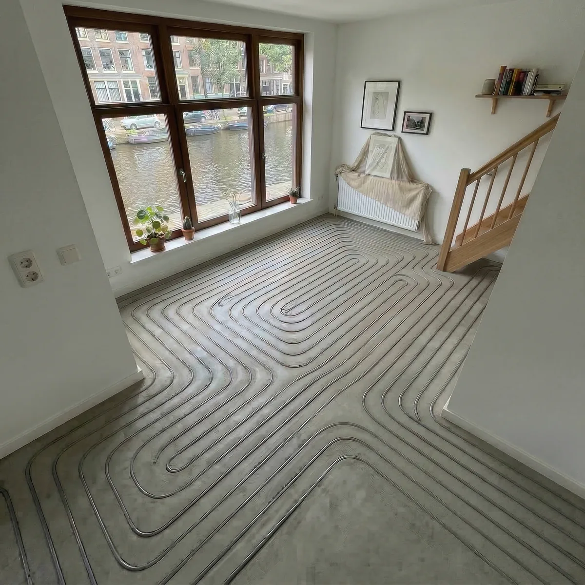 Vloerverwarming installatie